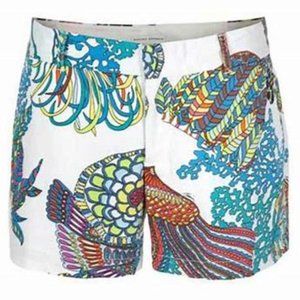 Banana Republic Tina Turk White Flower Shorts